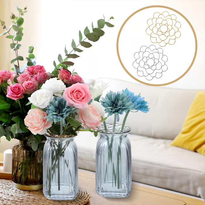 FloraCraft – Edelstahl Blumensteckhilfe mit Blütengitter