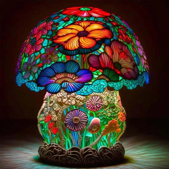 50% RABATT | Luminox - Pilz-Lampe aus gebeiztem Harz | 30 CM