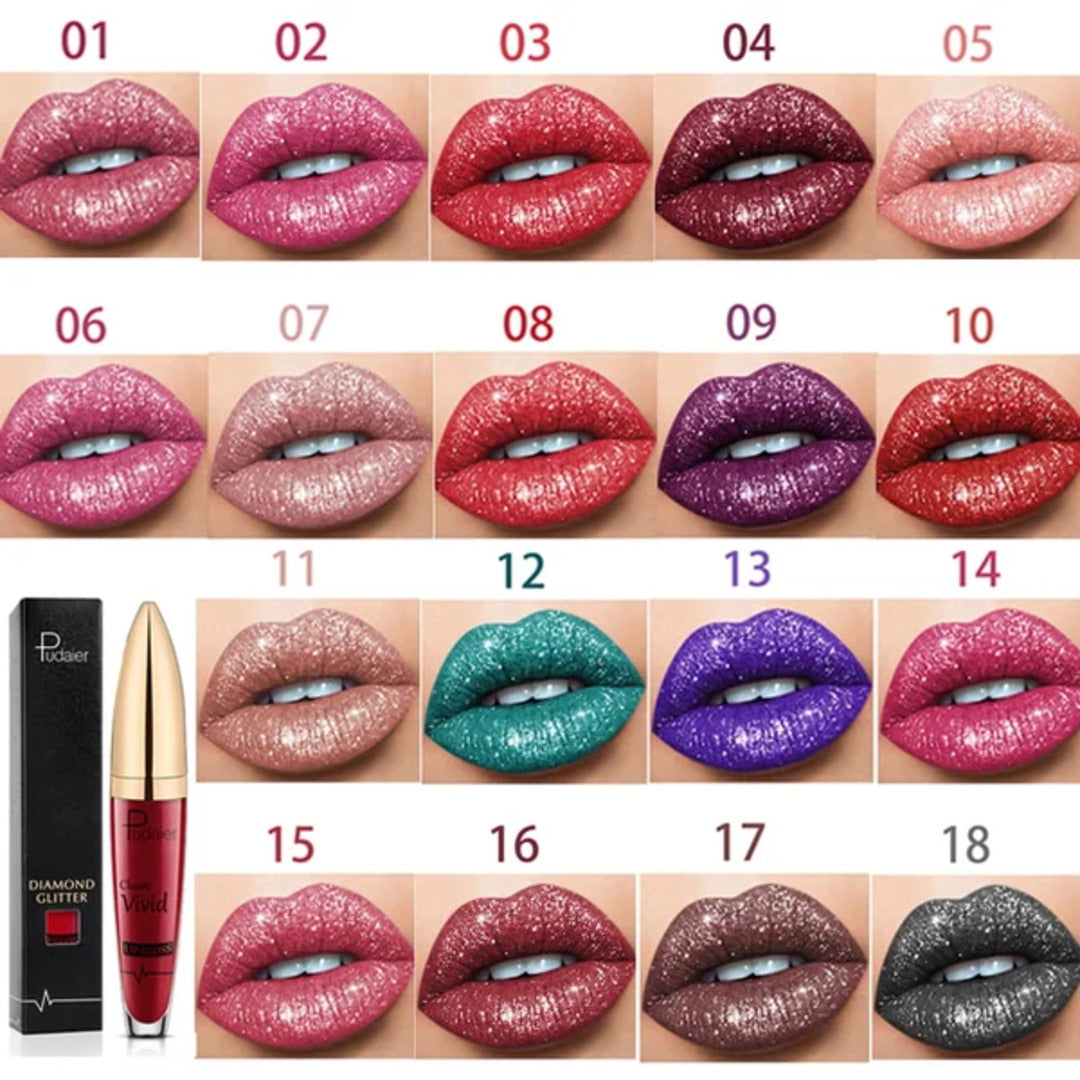 Attraktiver Glitzer-Lippenstift