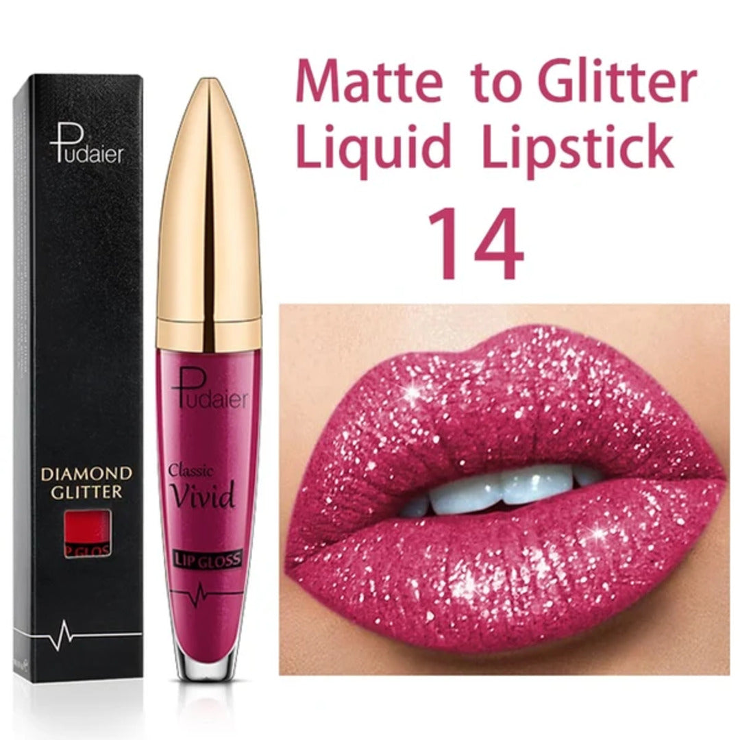 Attraktiver Glitzer-Lippenstift