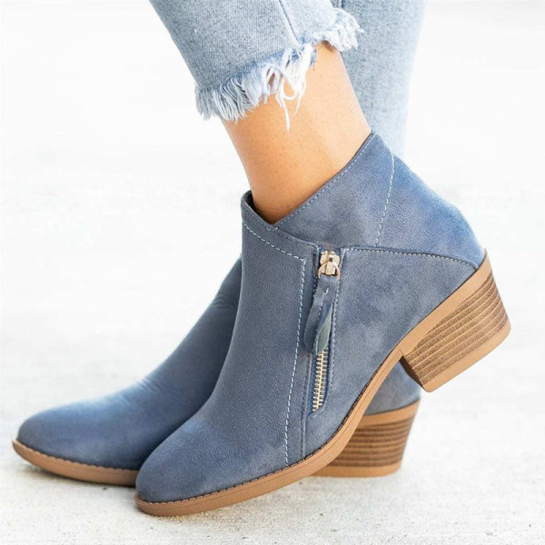 50% RABATT | Zeline™ | Halbhohe Leder Stiefeletten