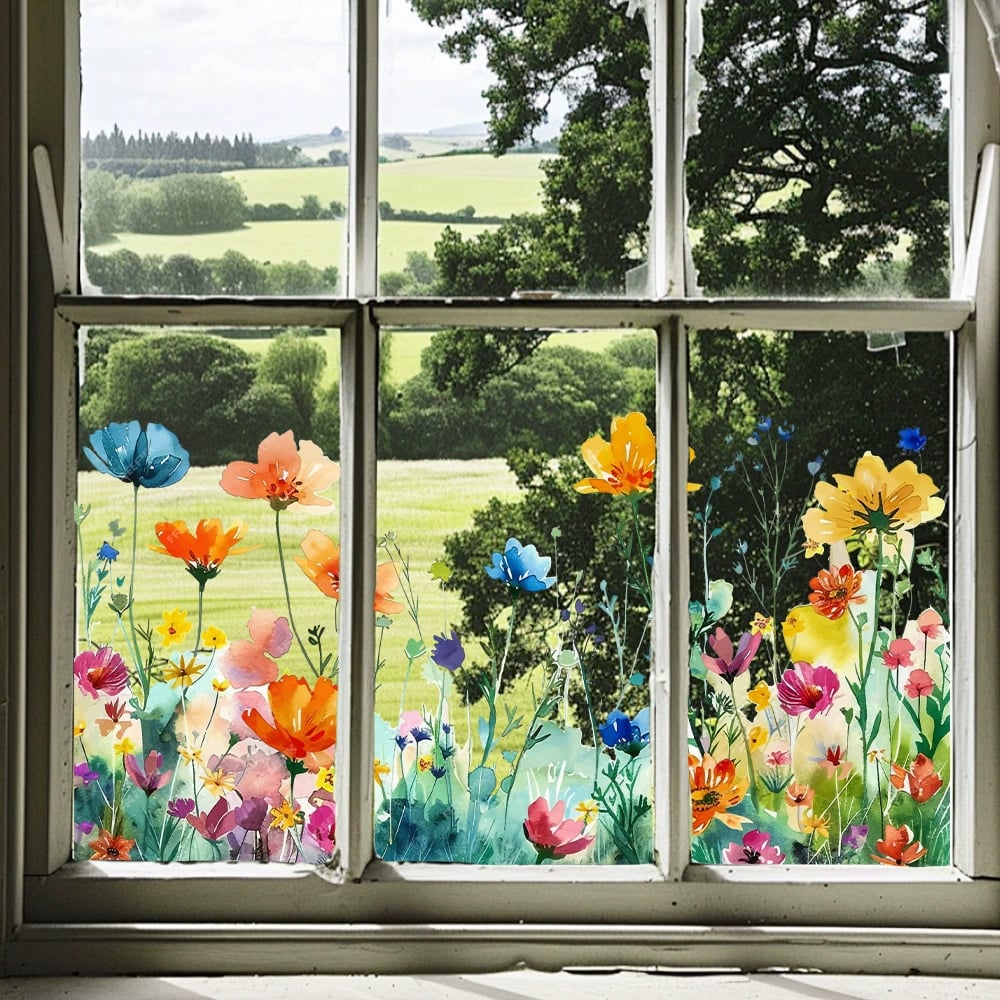 BloomView™ Farbenfroher Fensteraufkleber | 1+1 GRATIS