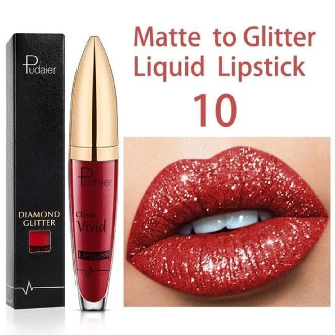 Attraktiver Glitzer-Lippenstift