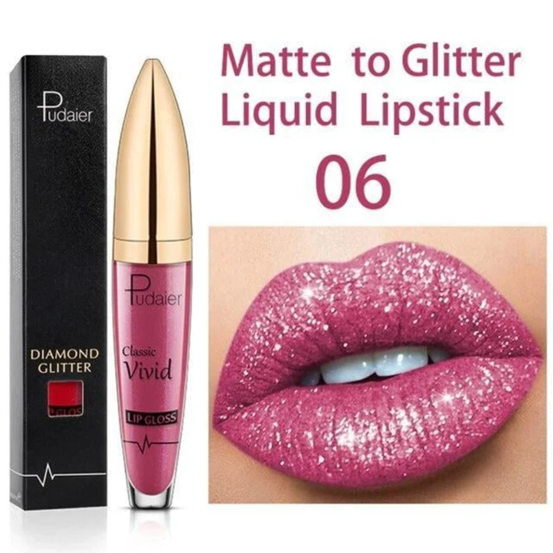 Attraktiver Glitzer-Lippenstift