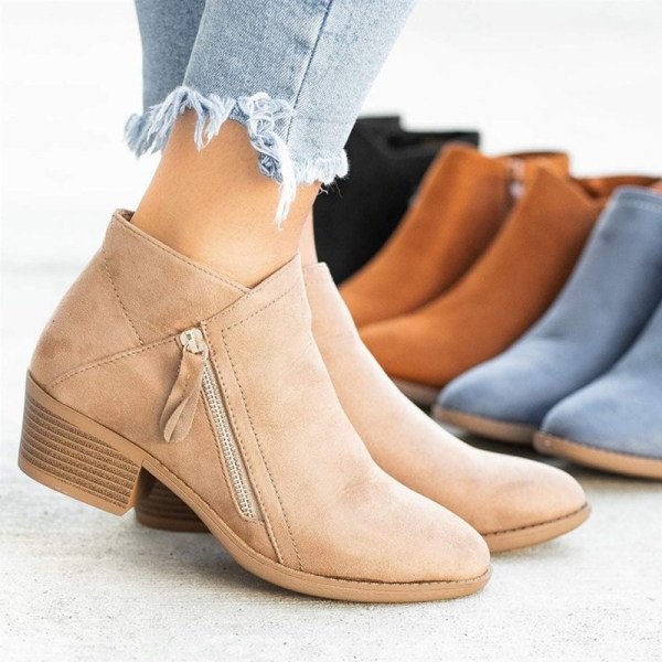 50% RABATT | Zeline™ | Halbhohe Leder Stiefeletten
