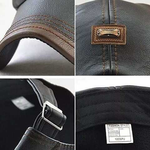 Mike - UNISEX - Neue modische Kunstledermütze  | 50% RABATT