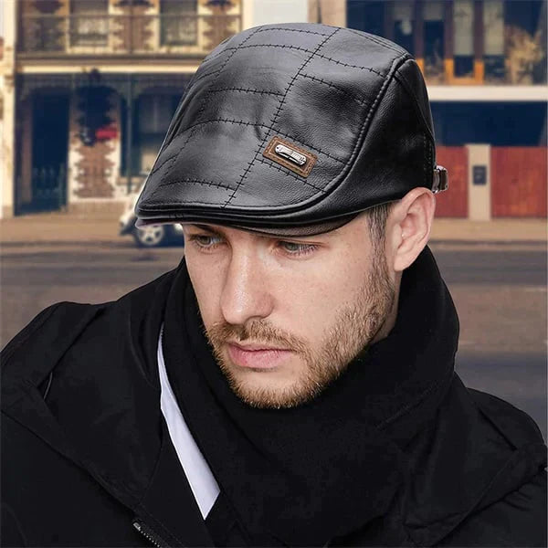 Mike - UNISEX - Neue modische Kunstledermütze  | 50% RABATT
