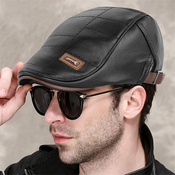 Mike - UNISEX - Neue modische Kunstledermütze  | 50% RABATT