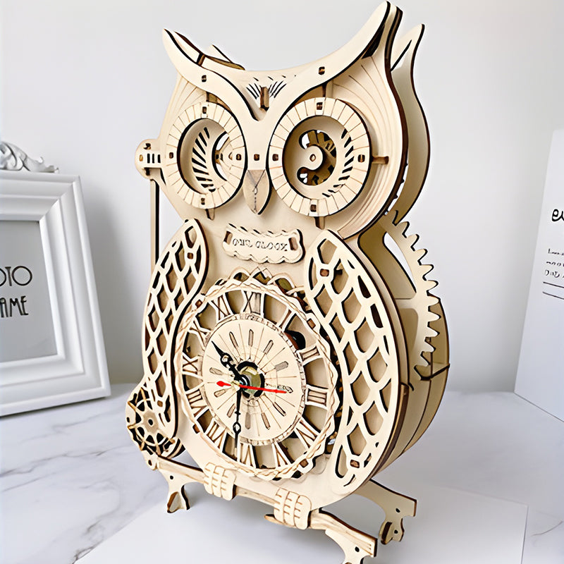 EcoClock - Nachhaltige 3D-Holzuhr aus recycelbarem Birkensperrholz | 50% RABATT