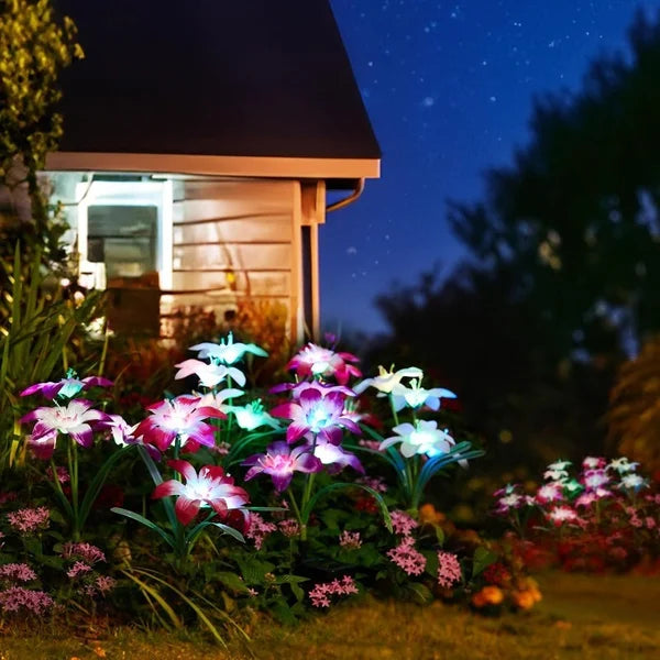 🔥HEISSER VERKAUF 49% RABATT🔥🎄Solarbetriebene blühende Lilienblumen Lichter🎄