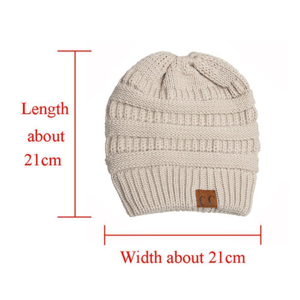 Mirabelle - Weiche Strickmütze mit Pferdeschwanz | 50% RABATT