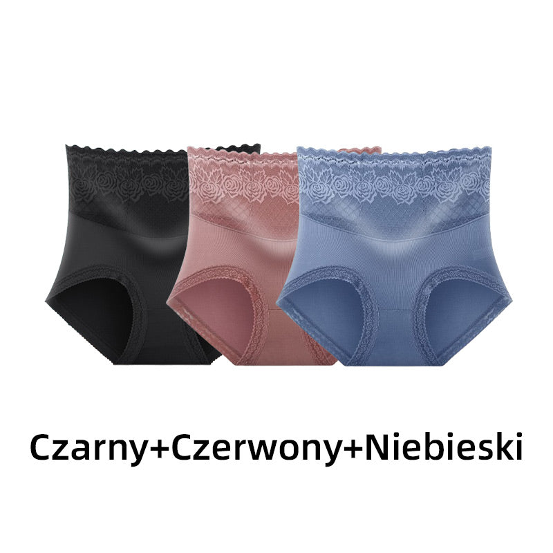 LaceComfort – Damen Spitzen-Slips mit Hohem Bund | 1+1 GRATIS