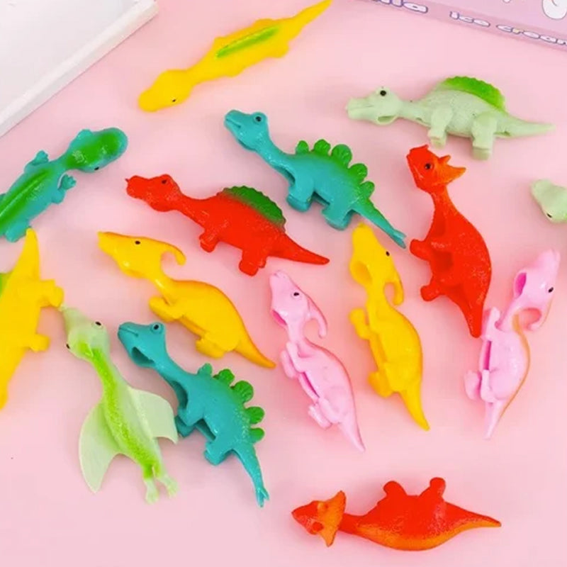 DinoFun™ Dinosaurier Klebrige Schleuder Spiel | 5+5 GRATIS