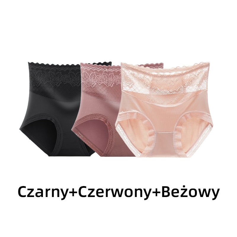 LaceComfort – Damen Spitzen-Slips mit Hohem Bund | 1+1 GRATIS