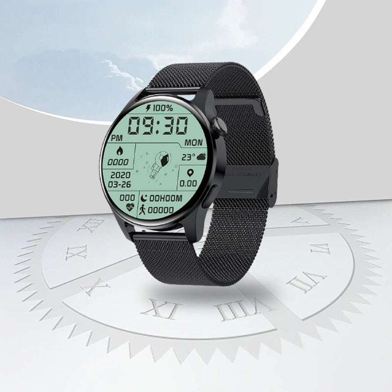 HealthTech - Herzfrequenz- und Blutzuckermessung, Sportuhr mit Bluetooth-Anruf | 50% RABATT