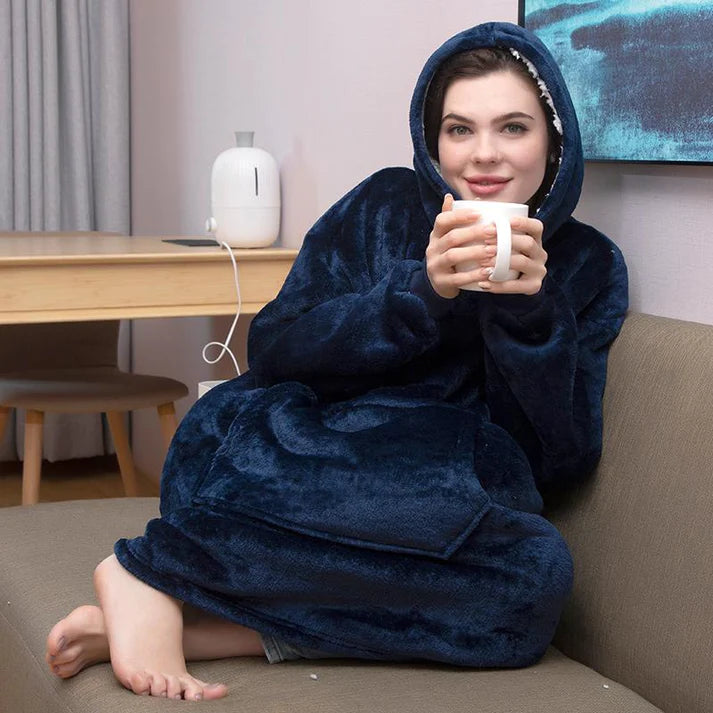 CuddlyHoodie - Die tragbare Decke, die Sie warm hält und perfekt passt | 50% RABATT