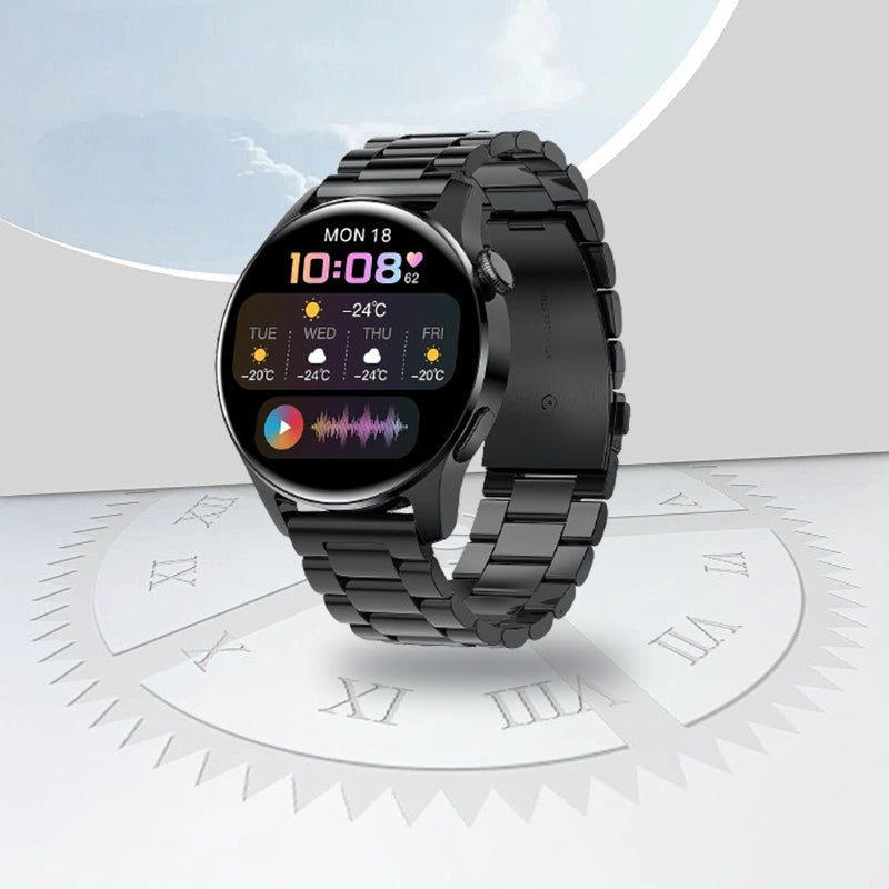 HealthTech - Herzfrequenz- und Blutzuckermessung, Sportuhr mit Bluetooth-Anruf | 50% RABATT