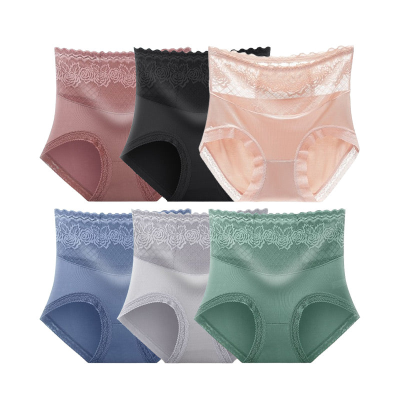 LaceComfort – Damen Spitzen-Slips mit Hohem Bund | 1+1 GRATIS