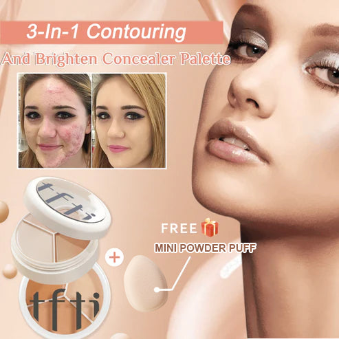Dreifarbige Concealer-Palette - Perfekte Abdeckung für Alle Hauttöne