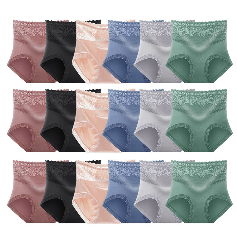 LaceComfort – Damen Spitzen-Slips mit Hohem Bund | 1+1 GRATIS