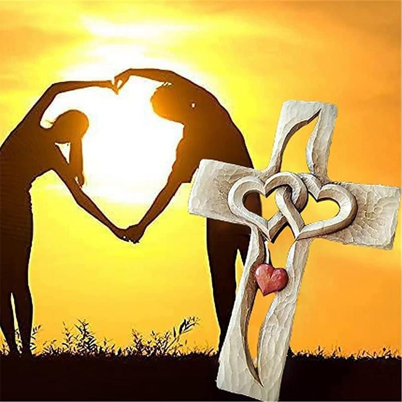 FaithHearts – Zwei Herzen, vereint unter Gottes schützendem Kreuz | 50% RABATT