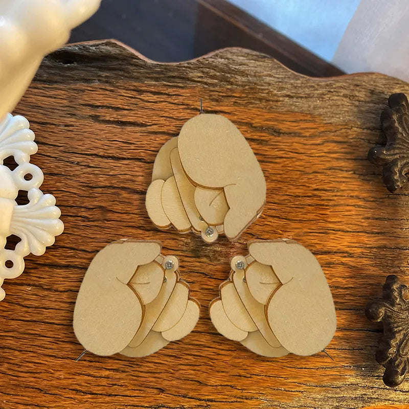 RebelPin - Lustige Fingerbrosche aus Holz | 1+1 GRATIS