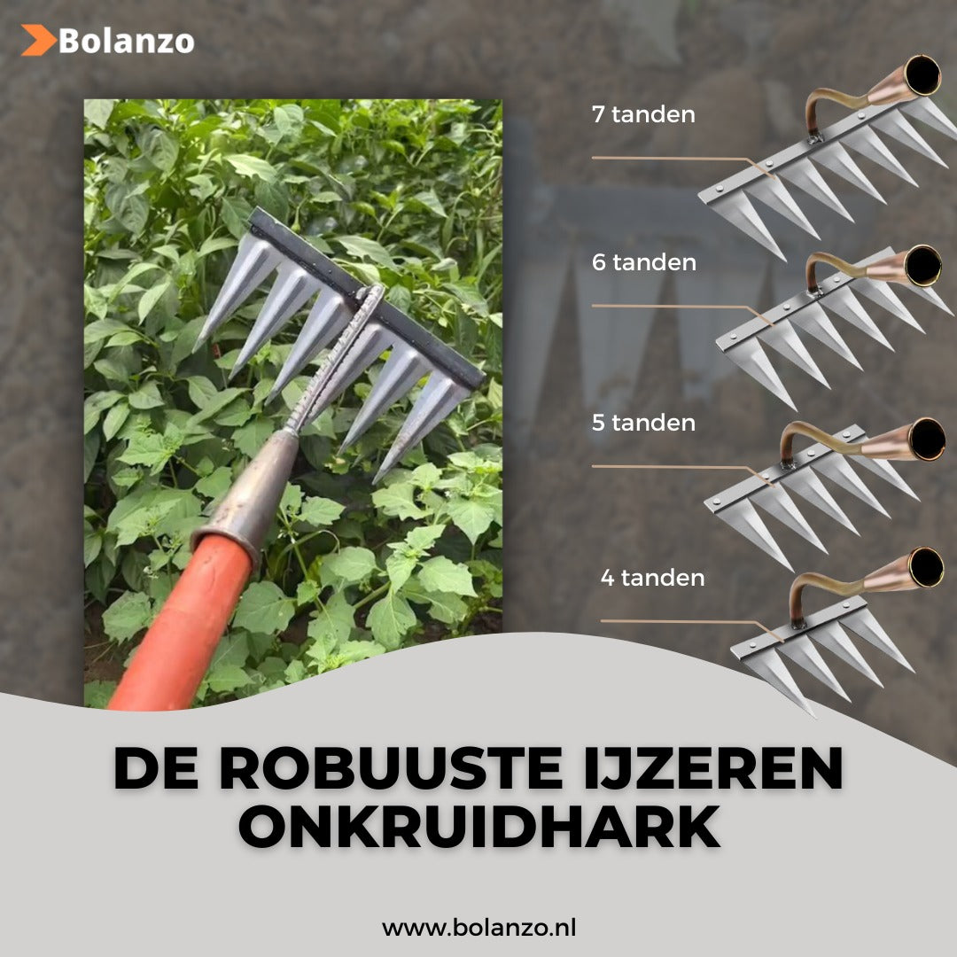 Der robuste Unkrautrechen aus Eisen