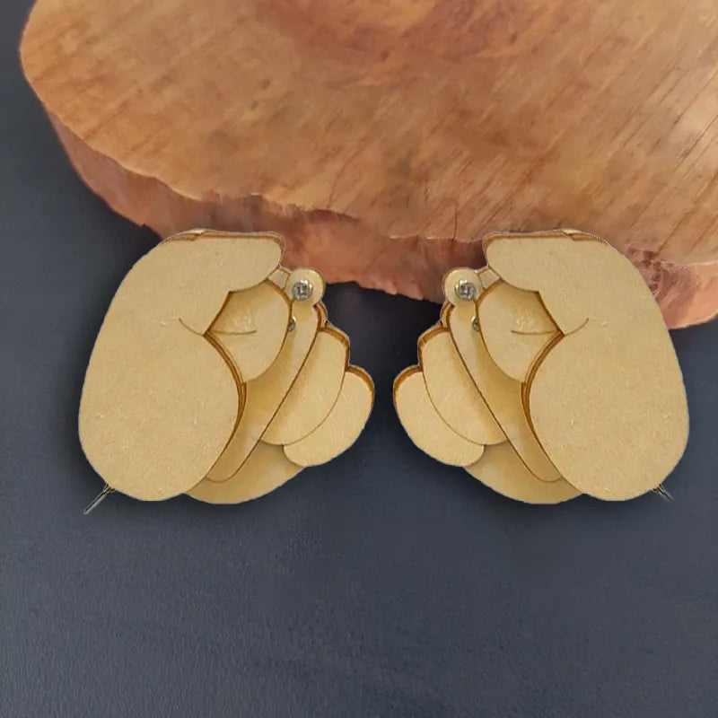 RebelPin - Lustige Fingerbrosche aus Holz | 1+1 GRATIS