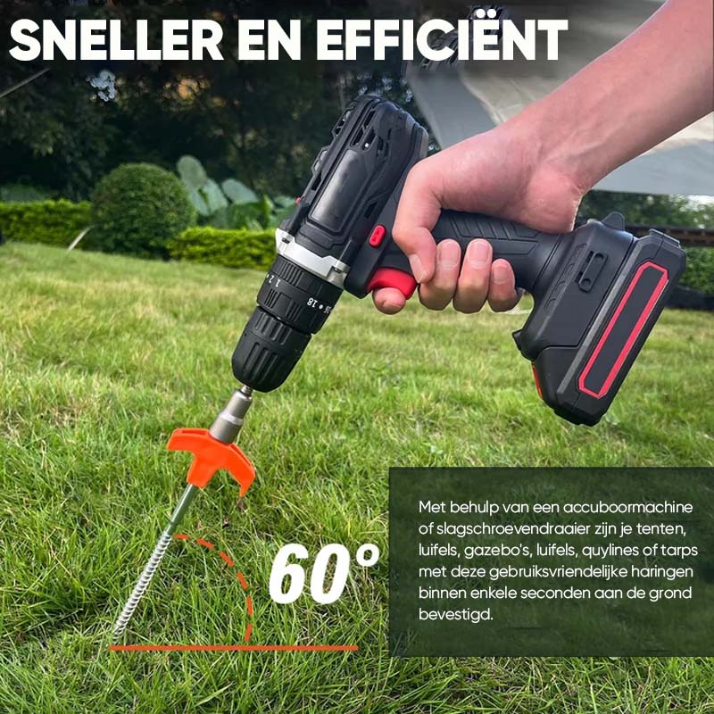 Einschraub-Erdanker 16 Stück - Robuste Befestigung für Zelte & Pavillons