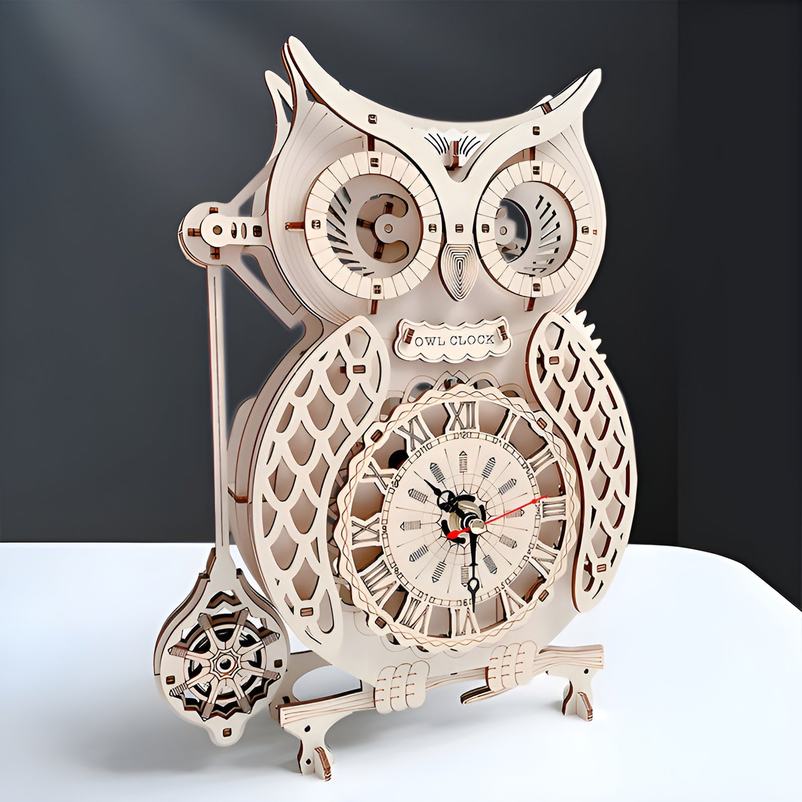 EcoClock - Nachhaltige 3D-Holzuhr aus recycelbarem Birkensperrholz | 50% RABATT