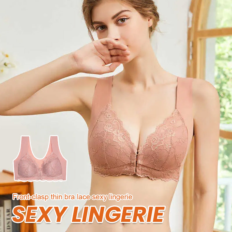 Frontknopf dünner BH Spitze sexy Dessous