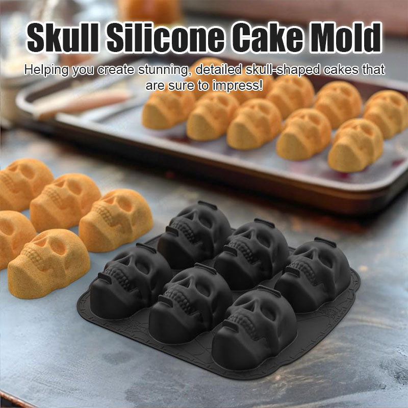 🎃 Totenkopf-Silikonform für Kuchen – Kreative Backideen für jeden Anlass! 💀 | 50% RABATT