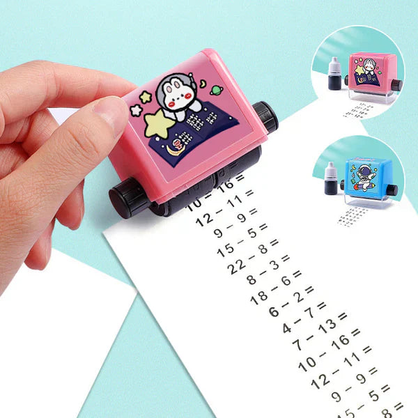 Mathe Rollstempel - Einstellbare Übungen für Grundschüler, Spaß am Lernen