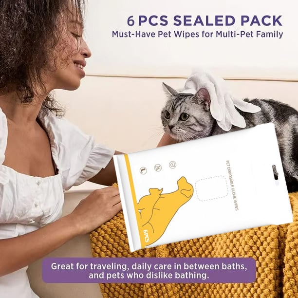 PawsFresh™ – Desodorierende Handtücher für Hunde | 6er-Pack | 1+1 GRATIS