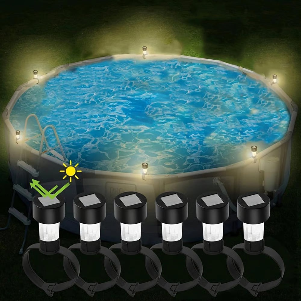 SolarSplash – 6er Set Solar-Poollichter für Aufstellpools