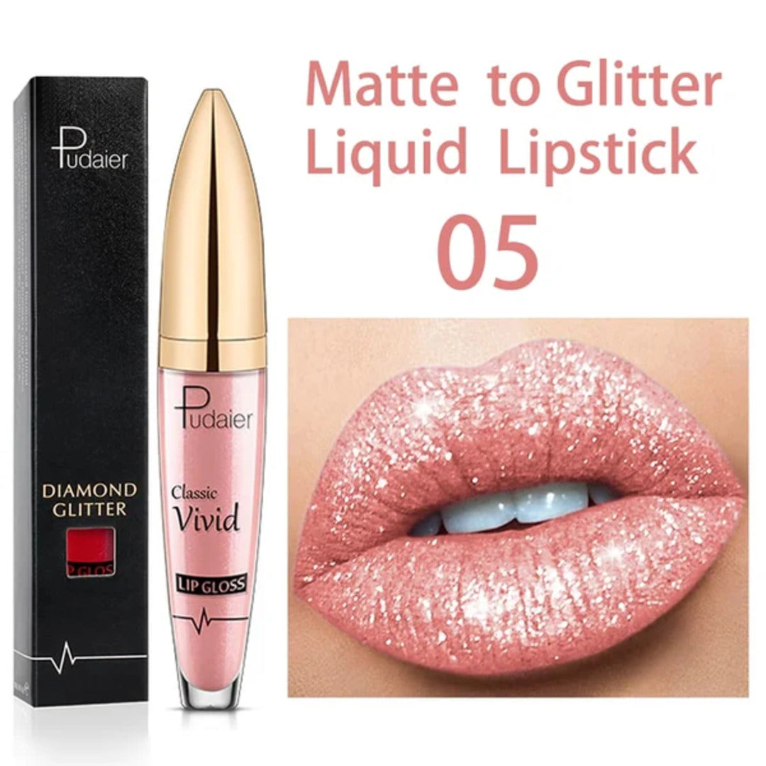 Attraktiver Glitzer-Lippenstift