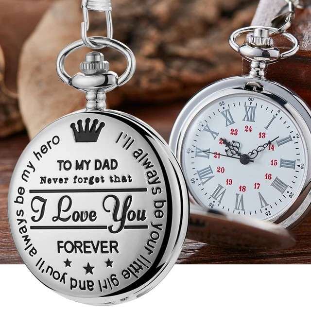 Variant image for Taschenuhr Herren Silber - Elegantes Design mit Kette, Personalisierbar-2