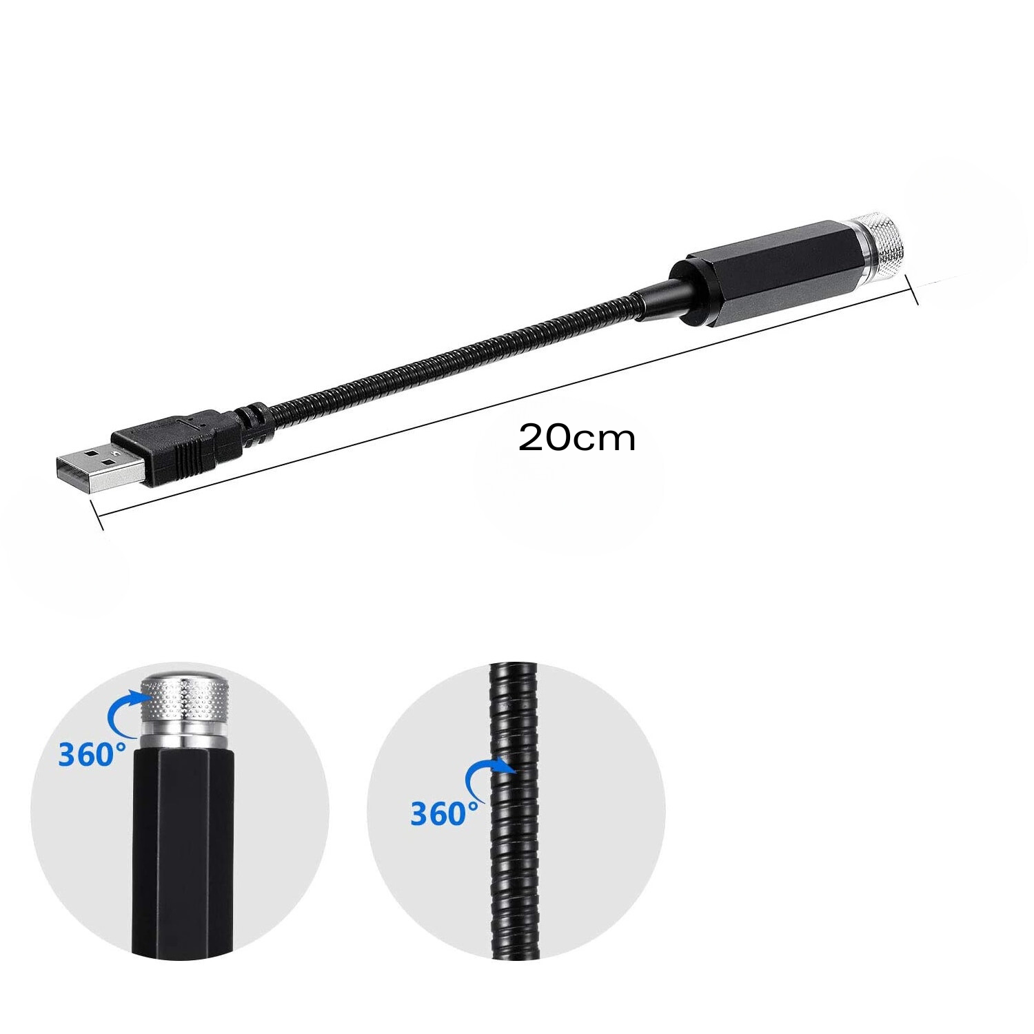 Snaky™ | LED-Projektlampe | USB-LED-Lampe für einen Sternenhimmel im Auto!
