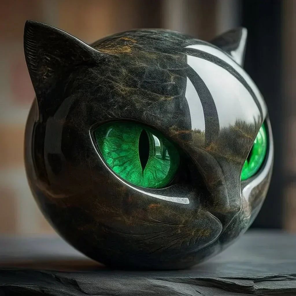 Noctura™ – Mystische schwarze Katzenskulptur | 50% Rabatt