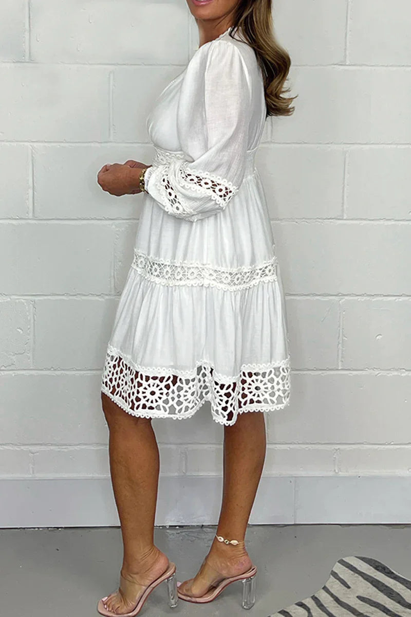 Maria™ - Spitzen Baumwollkleid