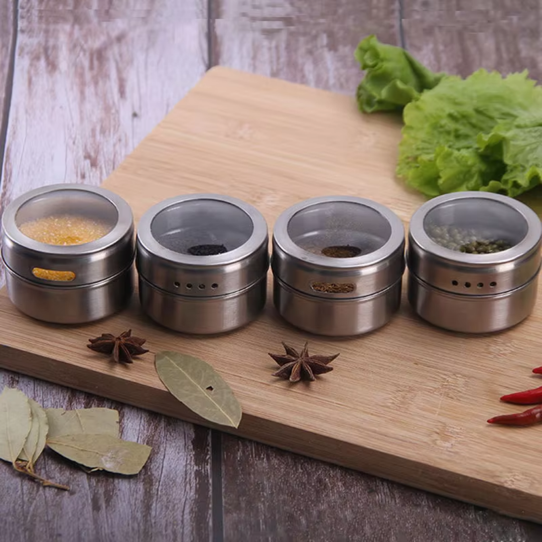 SpiceMag Pro - Magnetische Gewürzdosen Satz | 50% RABATT