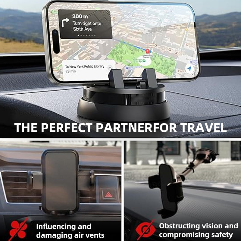 360° Drehbarer Handyhalterung Auto - Sicherer Halt & Einfache Bedienung
