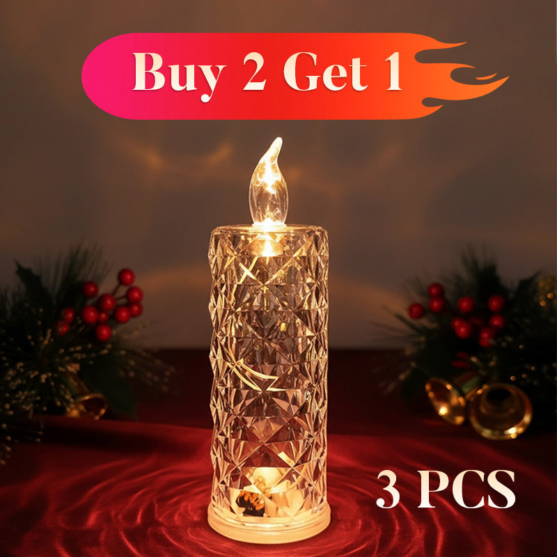 LumiGlow – Kristall LED Kerzenlicht | 1+2 GRATIS
