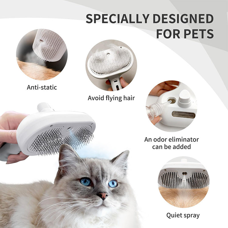 Katzenbürste Mit Spray - Für Glänzendes Fell & Sanfte Pflege