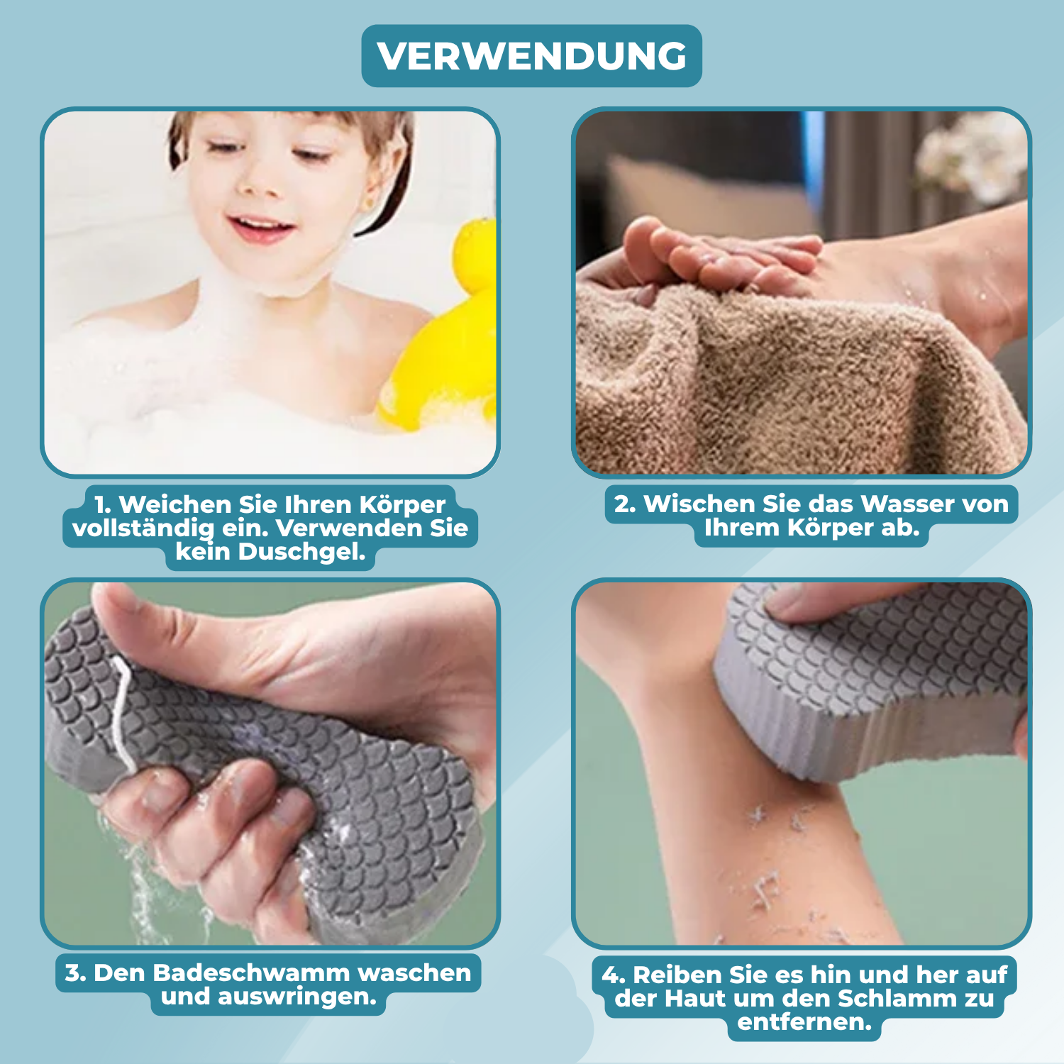 GlowScrub® – Chemiefreies Peeling | 4er-Set | 50% RABATT