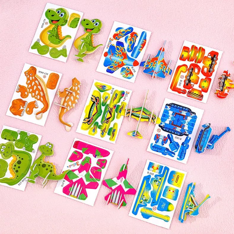 ImagiBuild™ – 3D Lernpuzzle-Set für Kinder (10er-Pack)