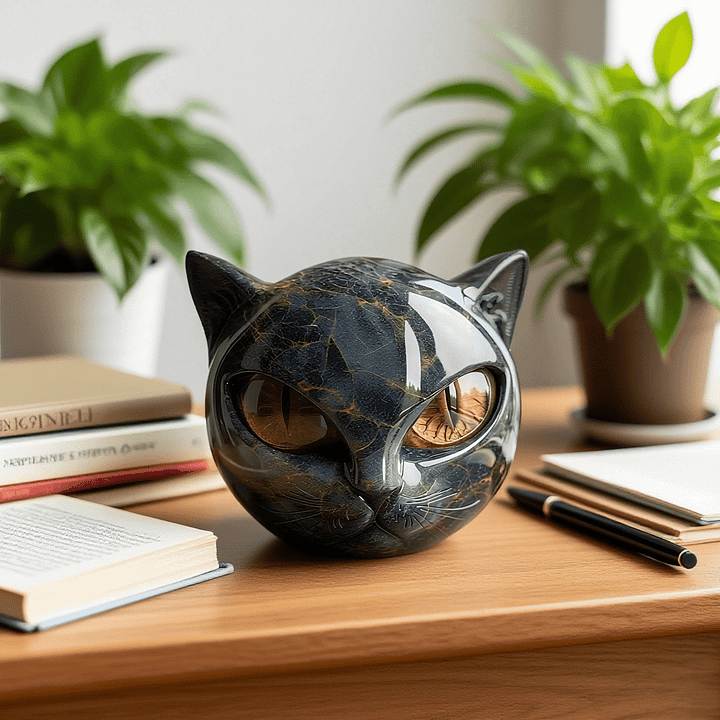 Noctura™ – Mystische schwarze Katzenskulptur | 50% Rabatt