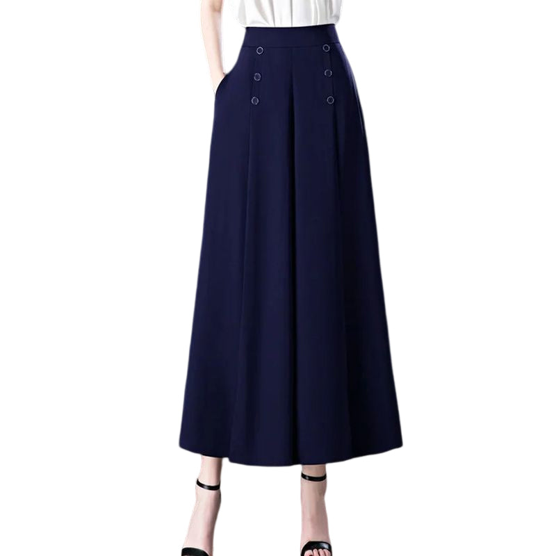 Stylische Bundfaltenhose mit weitem Bein