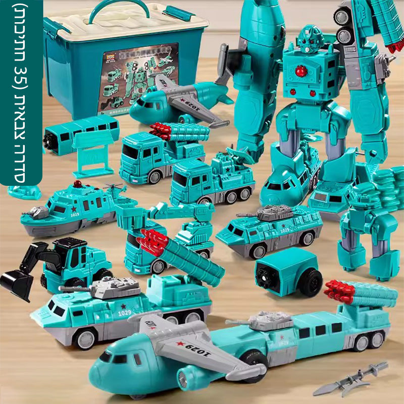 MagnaBuild – Magnetisches Transformations-Baufahrzeug-Spielset