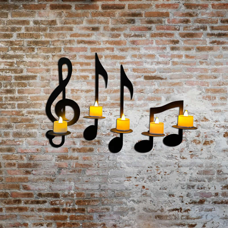 MusikLicht  - Musiknuss-Wandkerzenleuchter | 50% RABATT